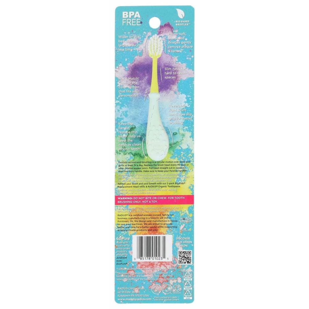 RADIUS Beauty & Body Care > Oral Care > Toothbrushes RADIUS: Big Kidz Forever Toothbrush, 1 ea