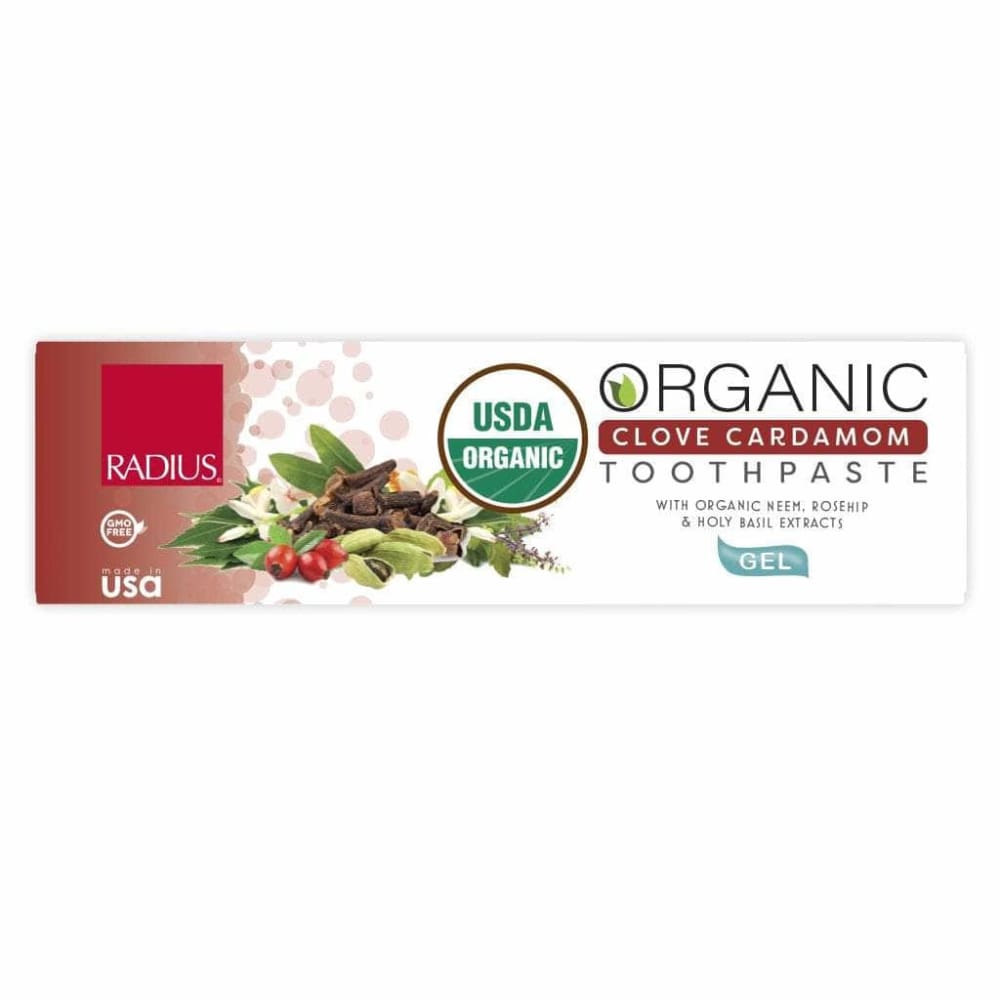 Radius Radius Organic Toothpaste Gel Clove Cardamom, 3 oz