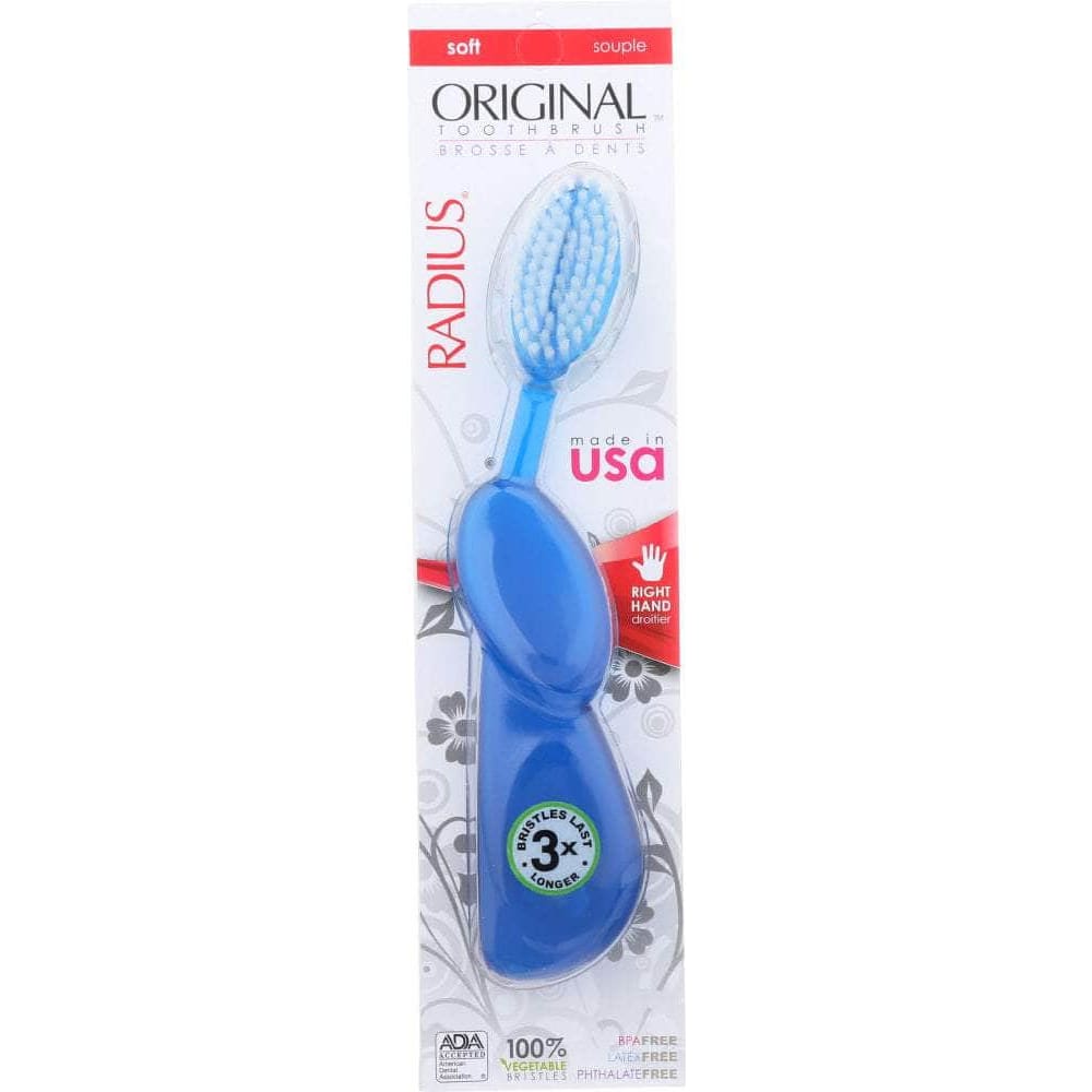 Radius Radius Original Right Hand Toothbrush "Colors May Vary", 1 Toothbrush