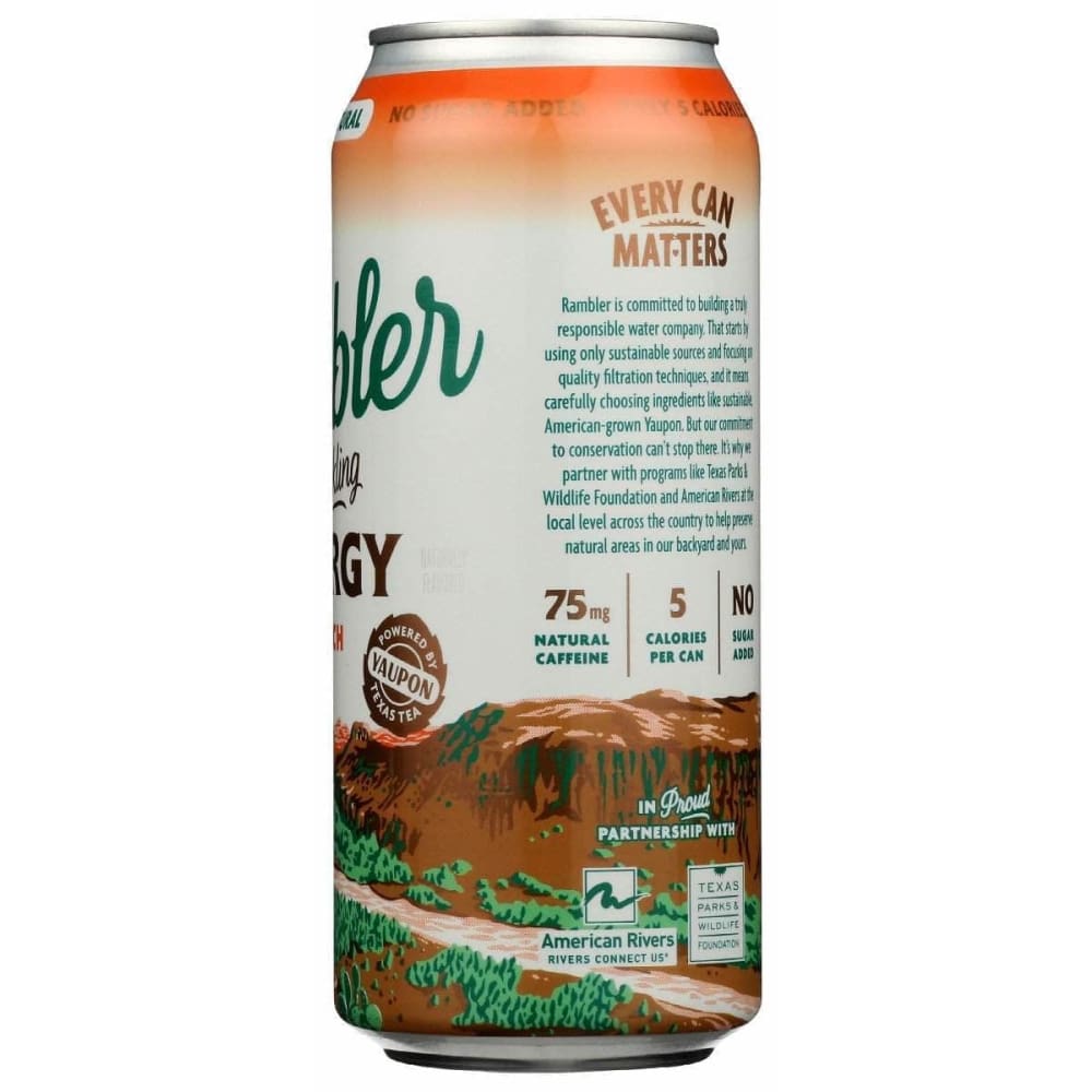 RAMBLER Rambler Drink Enrgy Sprkl Peach, 16 Fo