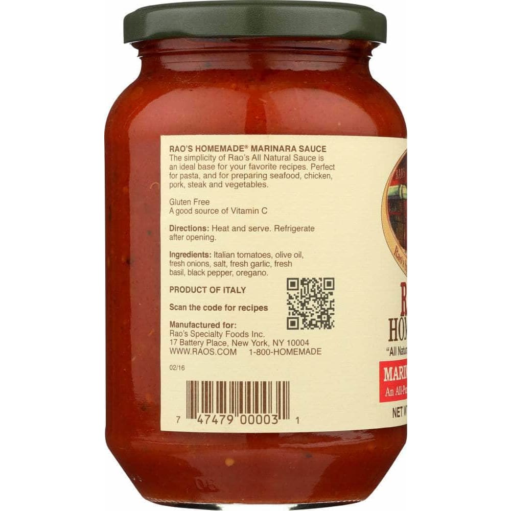 Raos Rao's Homemade Pasta Sauce Marinara, 15.5 oz