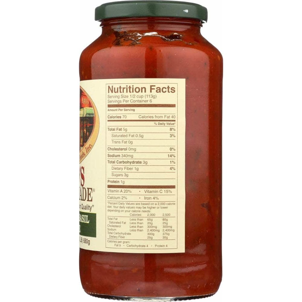 Raos Raos Homemade Tomato Basil Marinara Sauce, 24 Oz