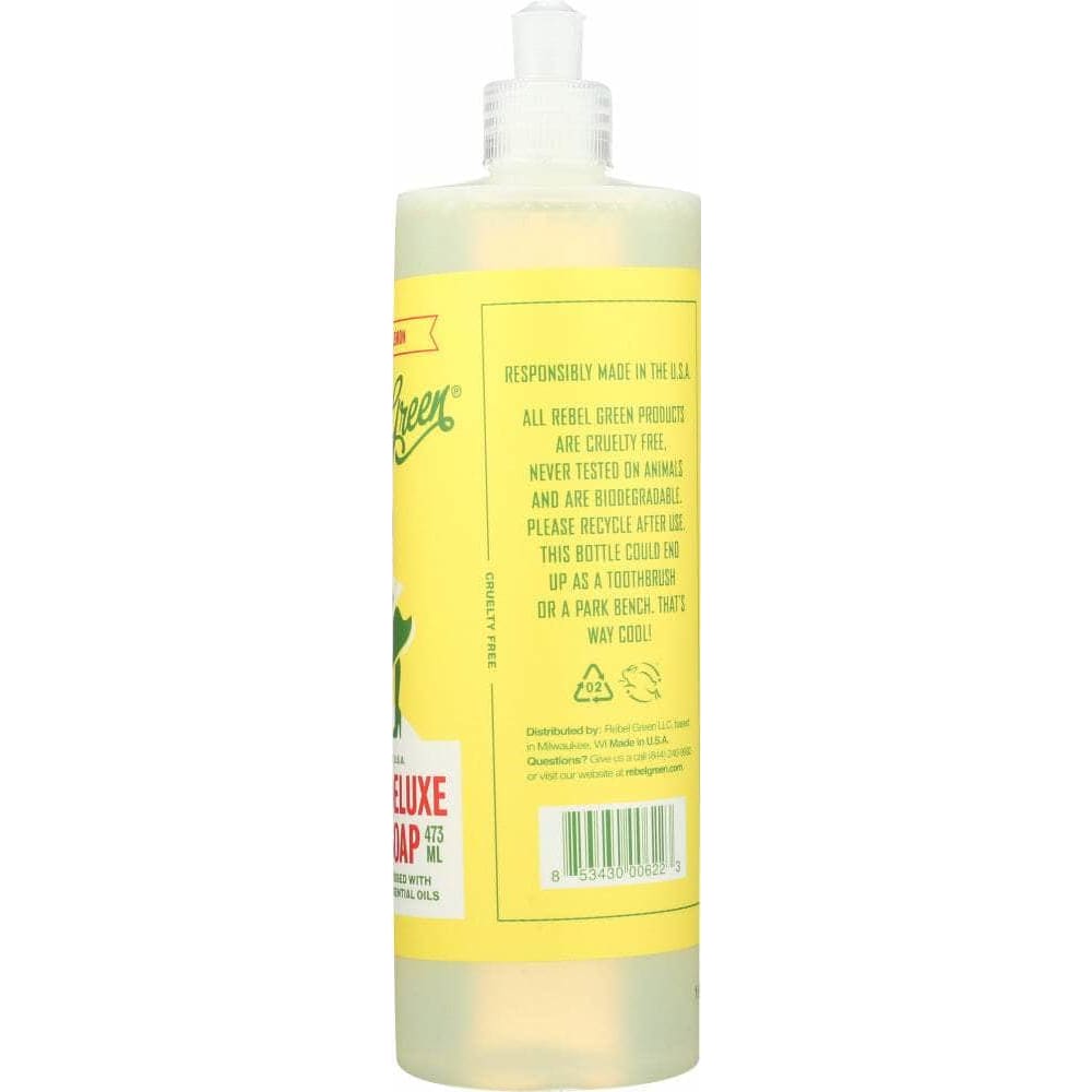 Rebel Green Rebel Green Dish Soap Peppermint Lemon, 16 oz