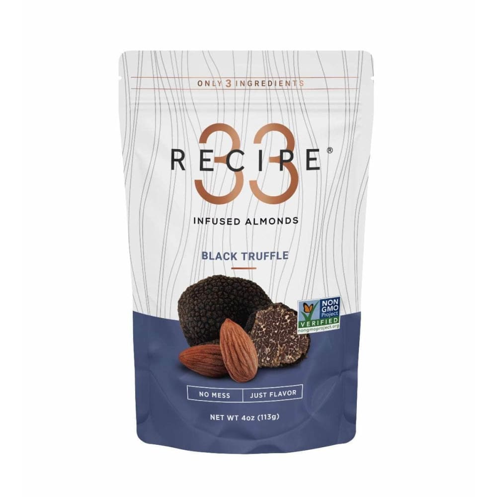 RECIPE 33 Grocery > Snacks > Chips > Snacks Other RECIPE 33: Almonds Black Truffle Inf, 4 oz