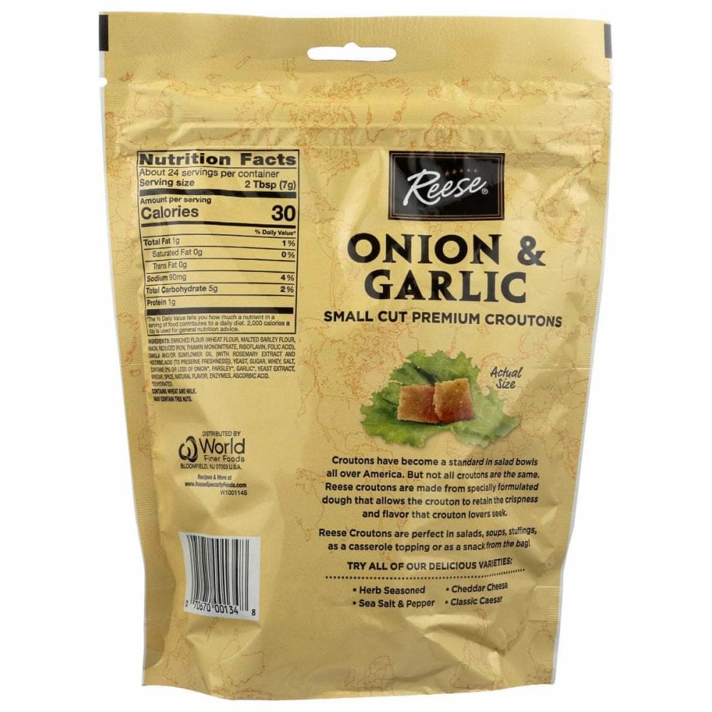 REESE Grocery > Pantry > Condiments REESE: Crouton Onion & Garlic, 6 oz