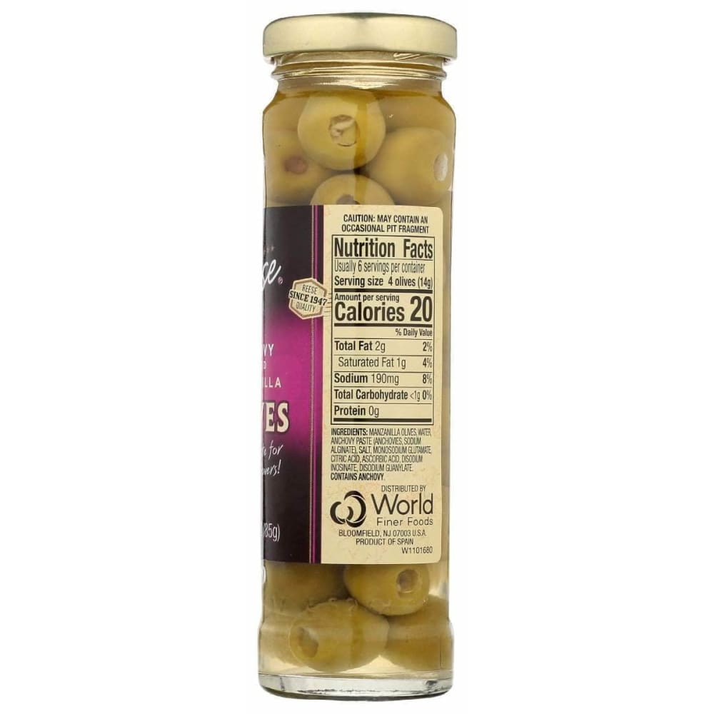 REESE Reese Olive Stfd Anchovy Plcd, 3 Oz