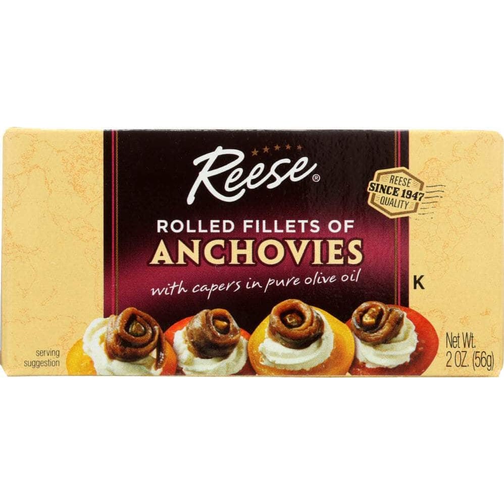 Reese Reese Rolled Fillets of Anchovies with Capers in Olive Oil, 2 oz