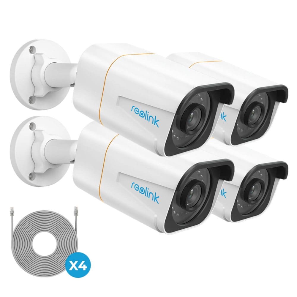 Reolink B5K 10MP PoE Security Add-on Bullet Cameras - 4-Pack - Home Security Kits & Systems - Reolink