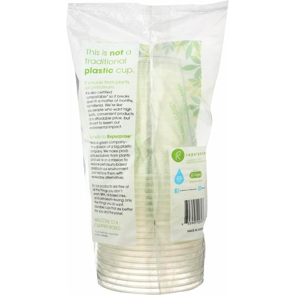 Repurpose Repurpose Plant Based Clear Cold Cups 12 oz, 20 pc