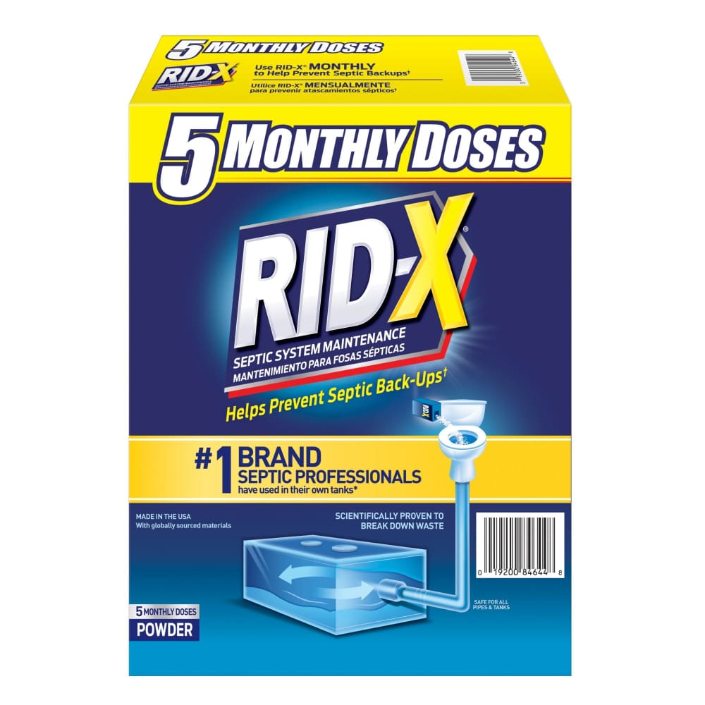 RID-X Septic Treatment 5 Month Supply Of Powder 49 oz. - RID-X