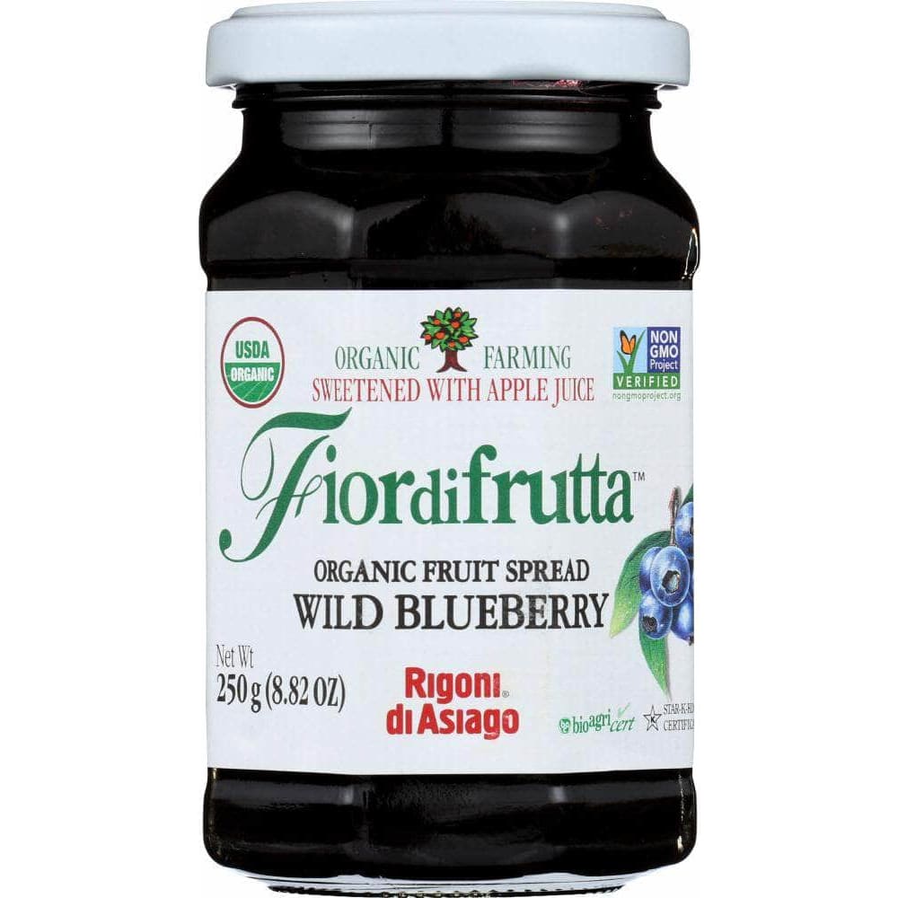 Rigoni Rigoni Fiordifrutta Organic Fruit Spread Wild Blueberry, 8.82 oz