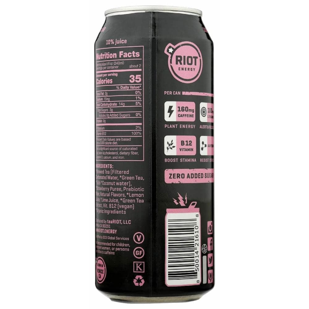 RIOT ENERGY Grocery > Beverages > Energy Drinks RIOT ENERGY: Drink Strwby Lmnade Enrgy, 16 FO