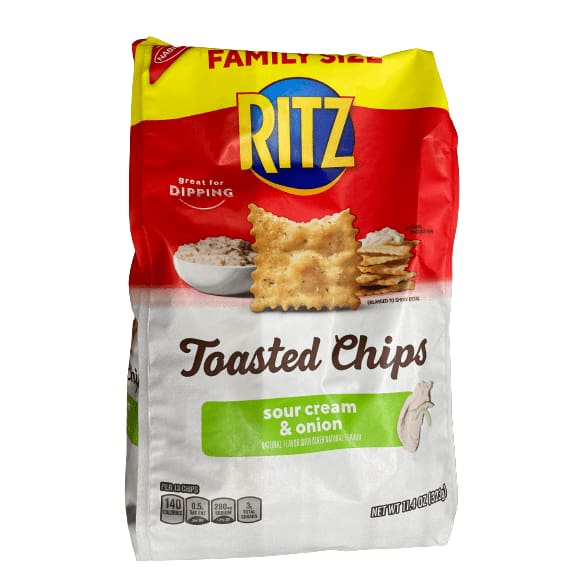 RITZ RITZ Toasted Chips Sour Cream and Onion, Family Size, 11.4 oz