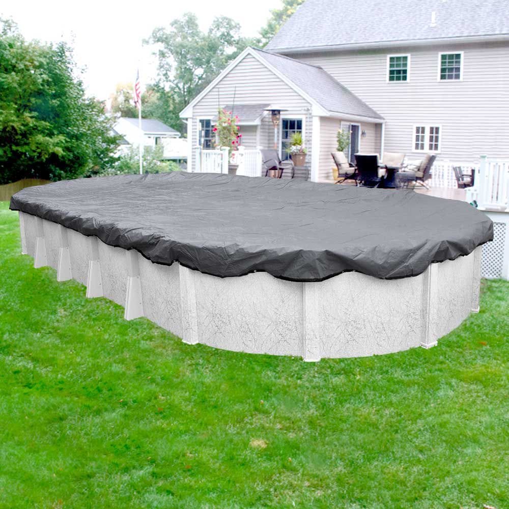 Robelle Ultra 16’ x 25’ Oval Aboveground Pool Winter Cover - Dove Gray - Robelle