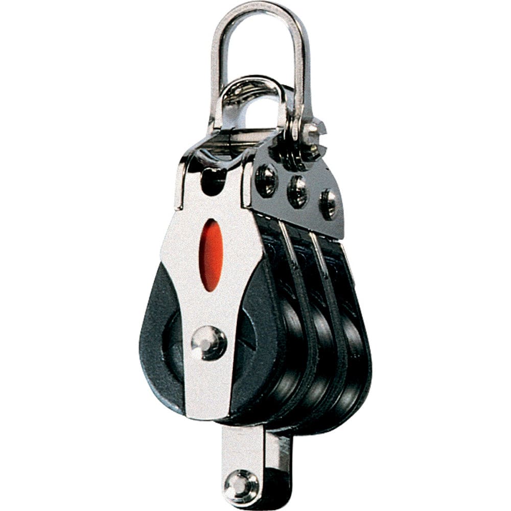 Ronstan Series 20 Ball Bearing Block - Triple - Becket - 2-Axis Shackle Head - Sailing | Blocks - Ronstan