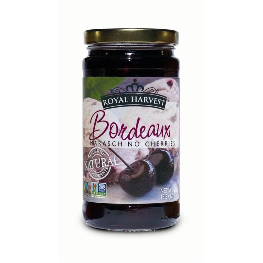 ROYAL CHERRY Grocery > Pantry > Condiments ROYAL CHERRY: Bordeaux Maraschino Cherries, 13.5 oz