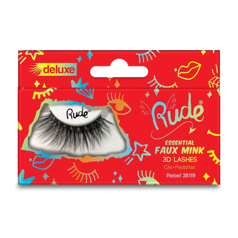 RUDE Essential Faux Mink Deluxe 3D Lashes - RUDE