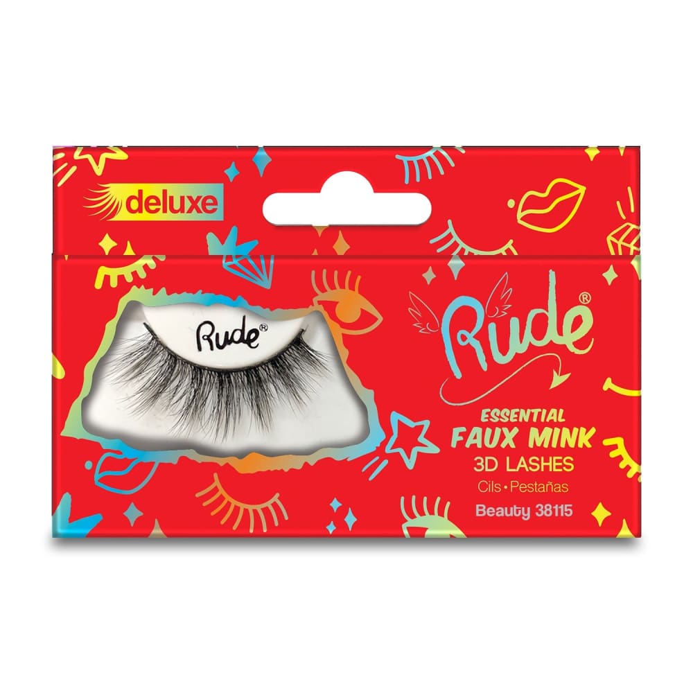 RUDE Essential Faux Mink Deluxe 3D Lashes - RUDE