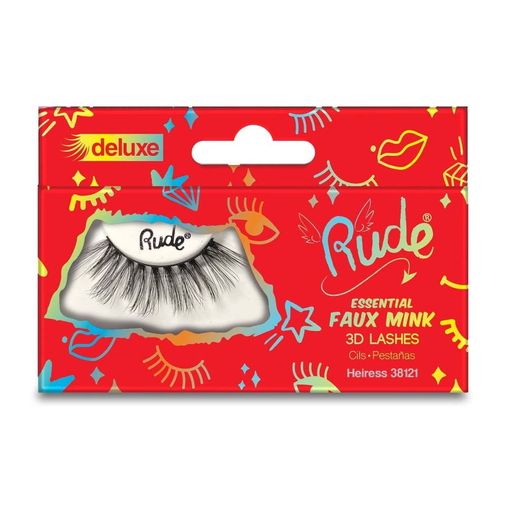 RUDE Essential Faux Mink Deluxe 3D Lashes - RUDE