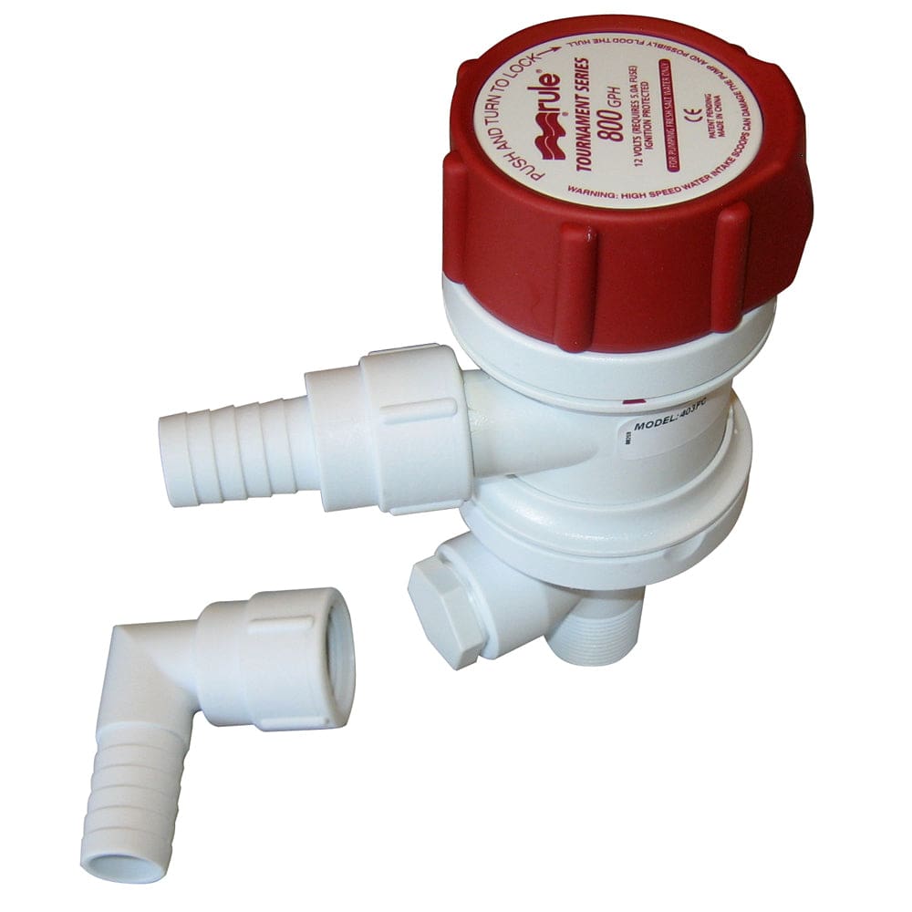 Rule FC Tournament Series 800 GPH Livewell/ Aerator w/ Seacock Inlet - Marine Plumbing & Ventilation | Livewell Pumps - Rule