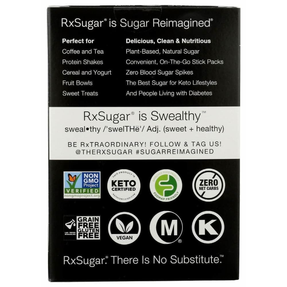 RXSUGAR Rxsugar Sweetener Grnular Sticks, 11 Oz