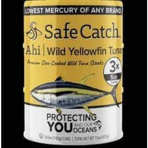 SAFECATCH Grocery > Pantry > Meat Poultry & Seafood SAFECATCH: Tuna Ahi Wild Yellwfin 3P, 15 oz