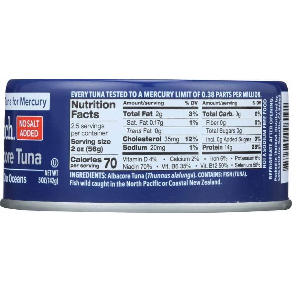 Safe Catch Safecatch Wild Albacore Tuna No Salt, 5 oz