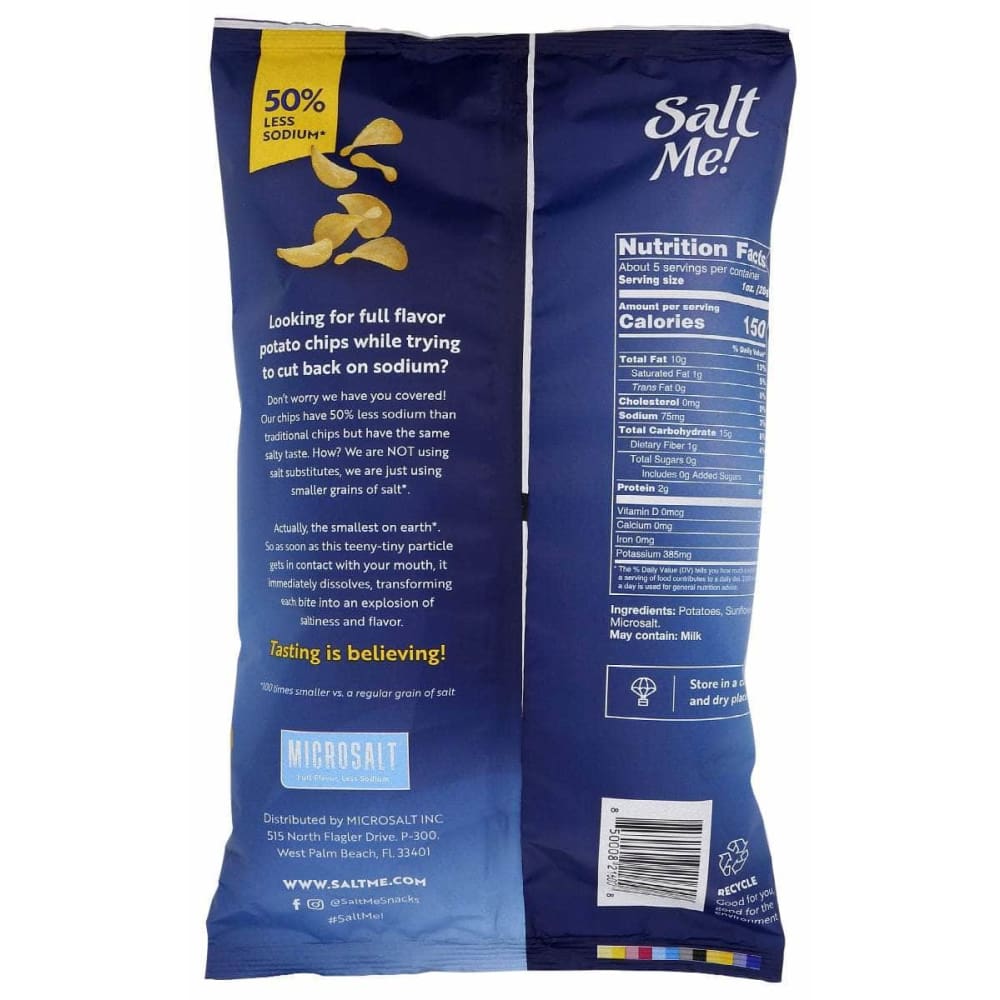 SALTME Grocery > Snacks > Chips SALTME: Original Potato Chips, 5 oz