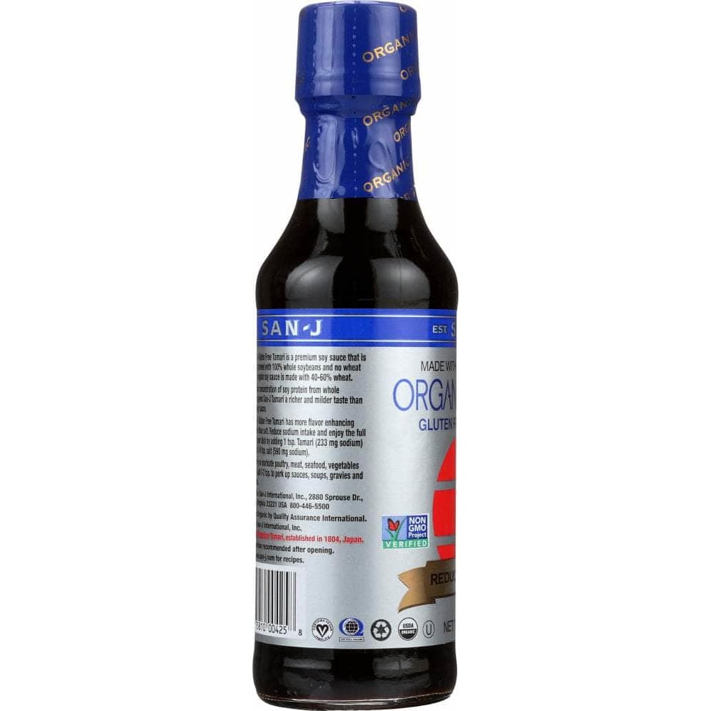 San J San-J Organic Reduced Sodium Gluten Free Tamari Soy Sauce, 10 Oz