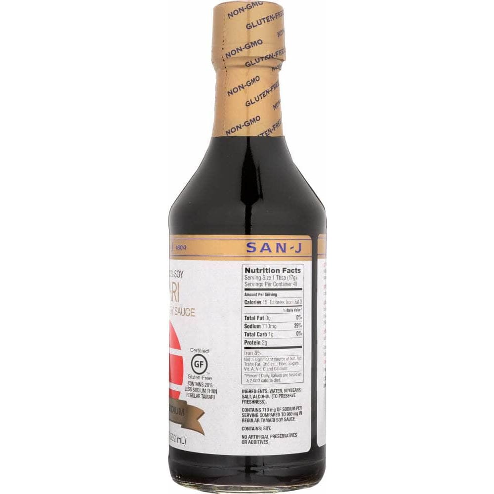 San J San-J Reduce Sodium Tamari Soy Sauce, 20 oz