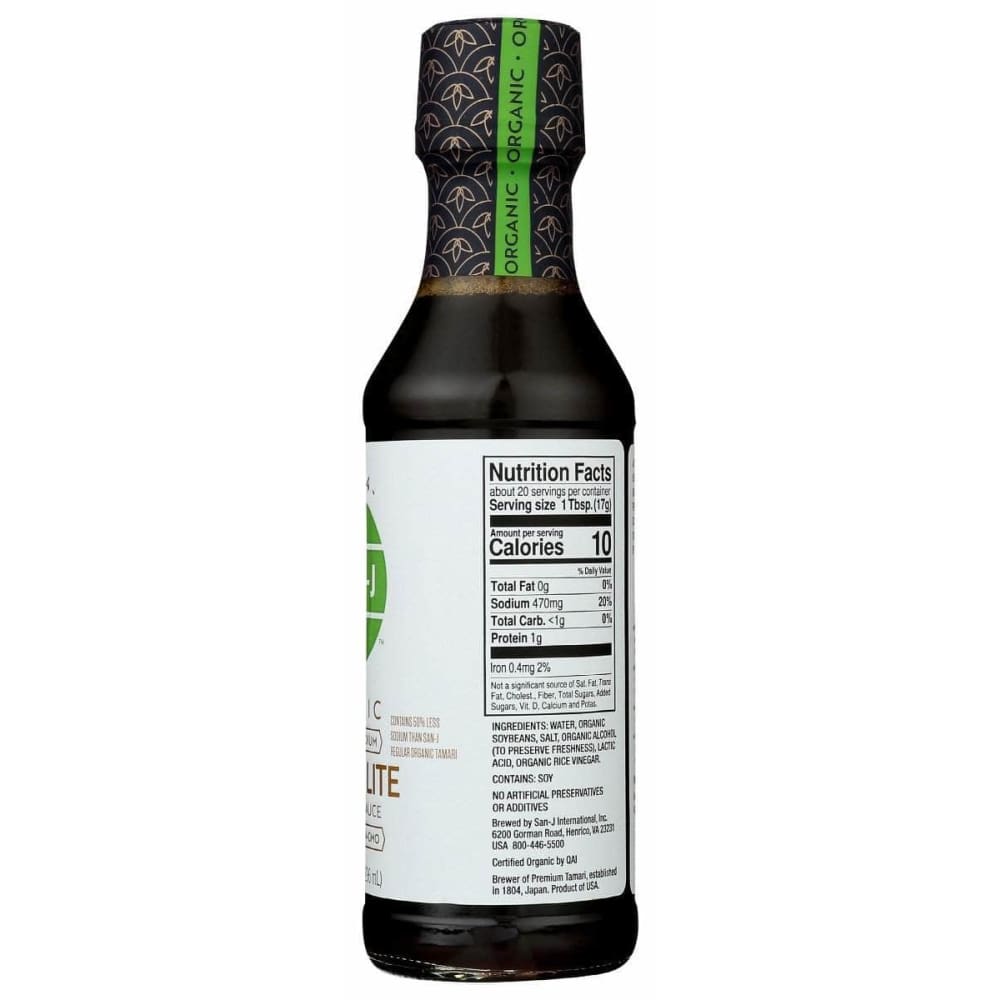 SAN J San J Tamari Lite Soy Sauce, 10 Oz