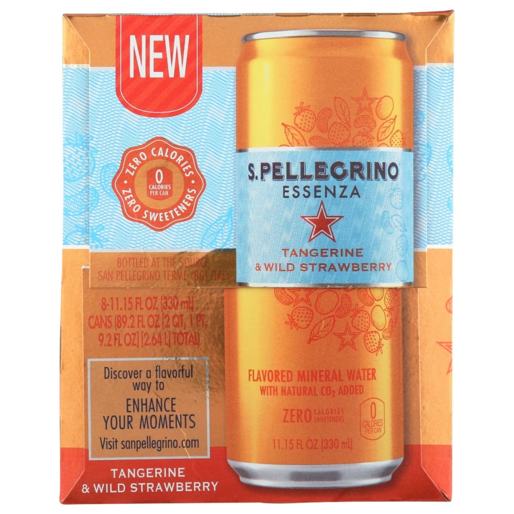 SAN PELLEGRINO: Water Esnza Tang Strw 8Pk 89.26 fo - Grocery > Beverages > Water - San Pellegrino