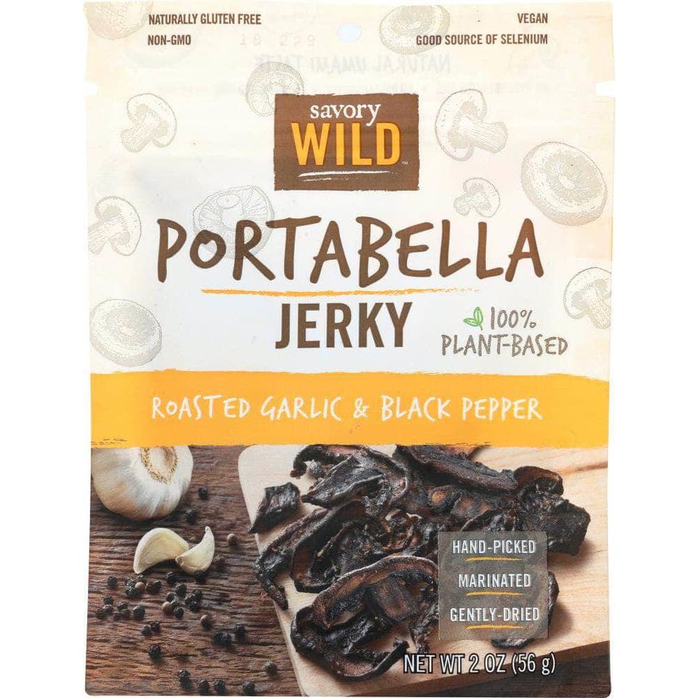 Savory Wild Savory Wild Roasted Garlic & Black Pepper Portabella Jerky, 2 oz