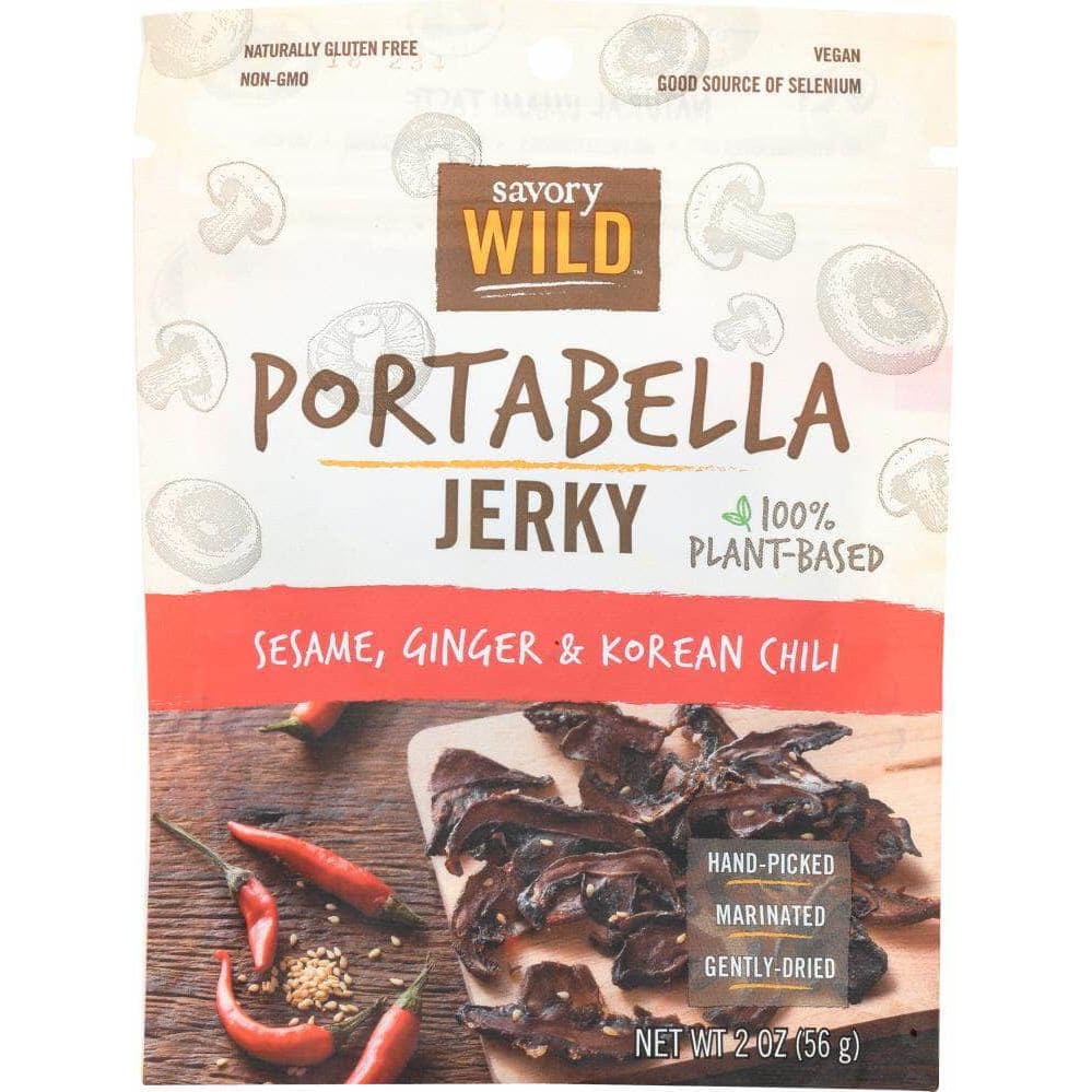 Savory Wild Savory Wild Sesame Ginger & Korean Chili Portabella Jerky, 2 oz