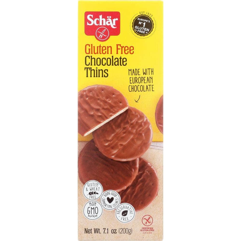 Schar Schar Cookie Chocolate Thins, 7.1 oz