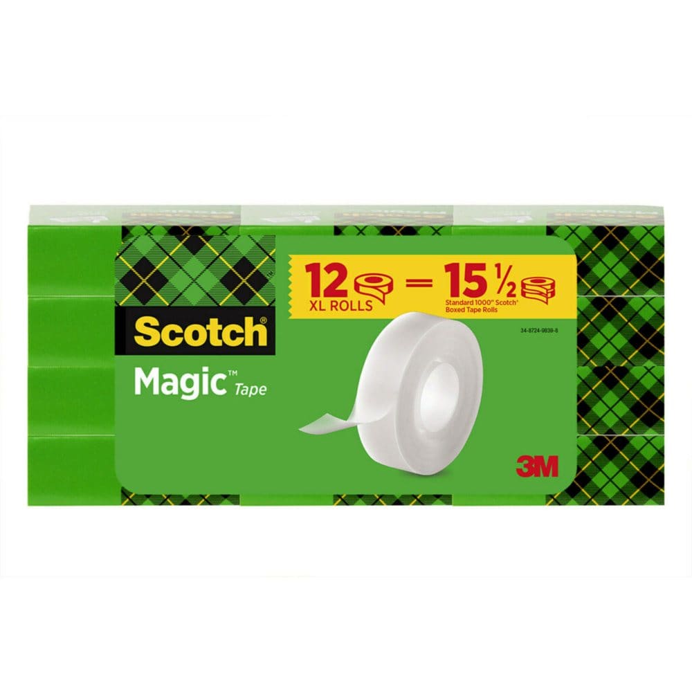 Scotch Magic Tape 3/4 x 1296 12 Refill Rolls/Pack - Tape & Adhesives - Scotch