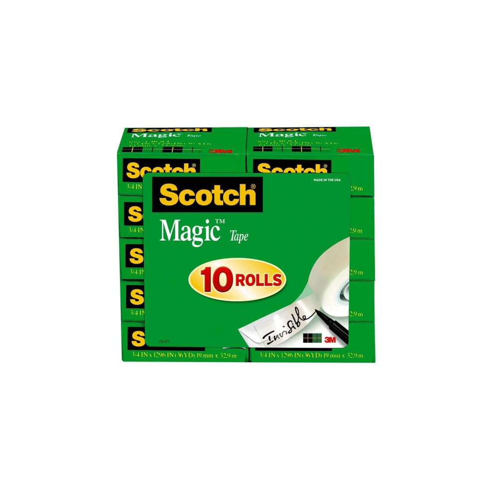 Scotch Magic Tape with 3/4 Core 3/4 x 1,296 10 pk. - Transparent - Scotch