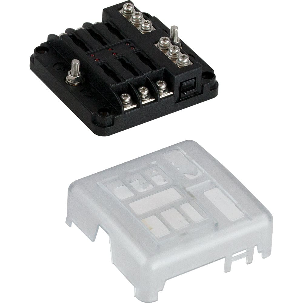 Sea-Dog Blade Style LED Indicator Fuse Block w/ Negative Bus Bar - 6 Circuit - Electrical | Fuse Blocks & Fuses - Sea-Dog