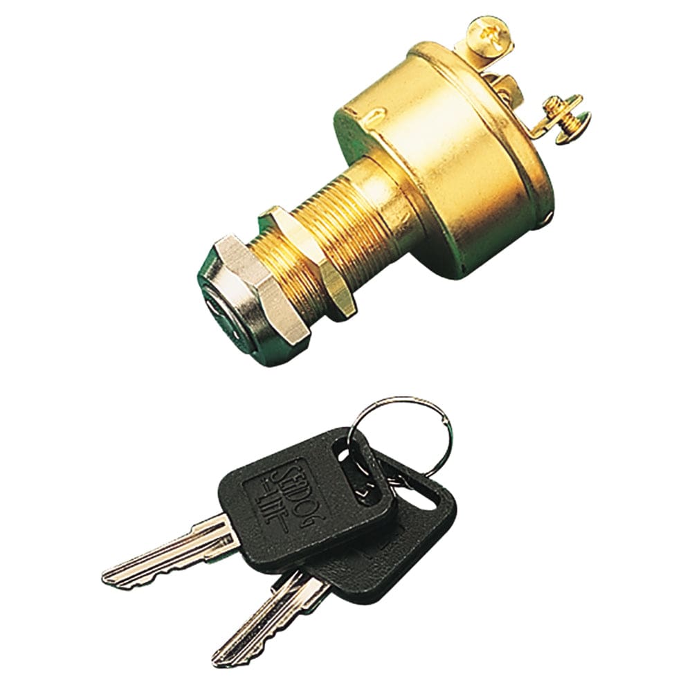 Sea-Dog Brass 3-Position Key Ignition Switch - Electrical | Switches & Accessories - Sea-Dog