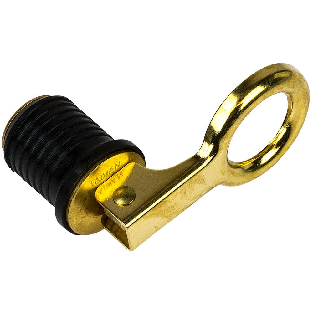 Sea-Dog Brass Snap Handle Drain Plug - 1 (Pack of 4) - Boat Outfitting | Accessories - Sea-Dog