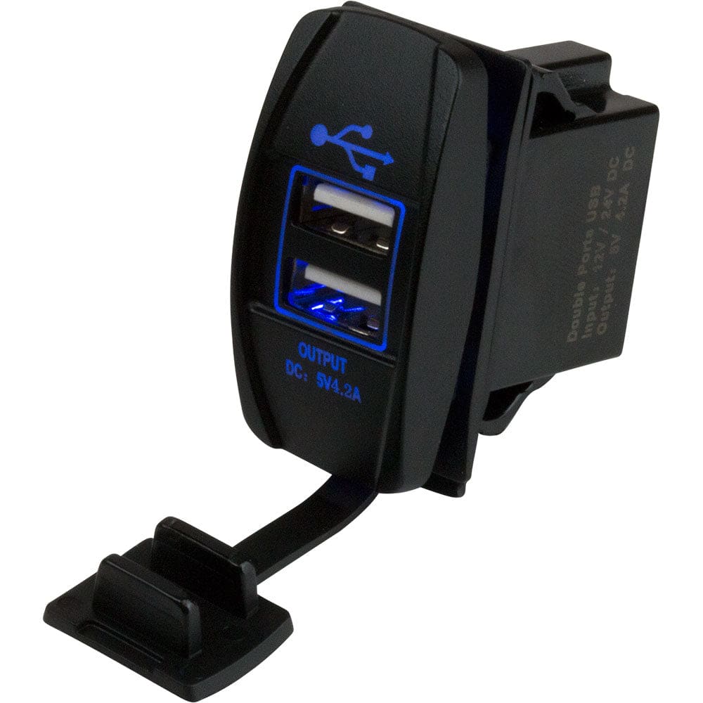 Sea-Dog Dual USB Rocker Switch Style Power Socket - Electrical | Switches & Accessories - Sea-Dog