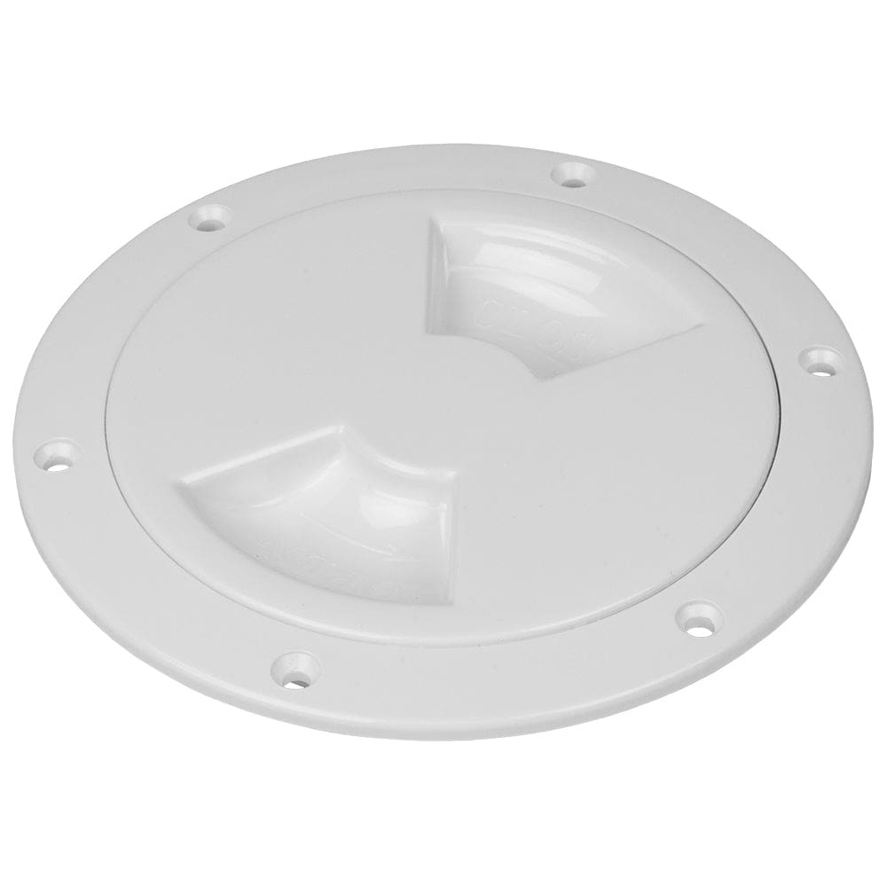 Sea-Dog Quarter-Turn Smooth Deck Plate w/ Internal Collar - White - 4 (Pack of 2) - Marine Hardware | Deck Plates - Sea-Dog