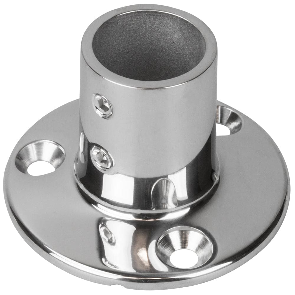 Sea-Dog Rail Base Fitting 2-3/ 4 Round Base 90° 316 Stainless Steel - 1 OD - Marine Hardware | Rail Fittings - Sea-Dog