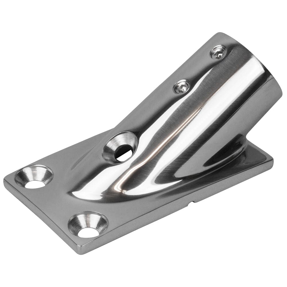 Sea-Dog Rail Base Fitting Rectangular Base 30° 316 Stainless Steel 7/ 8 OD - Marine Hardware | Rail Fittings - Sea-Dog