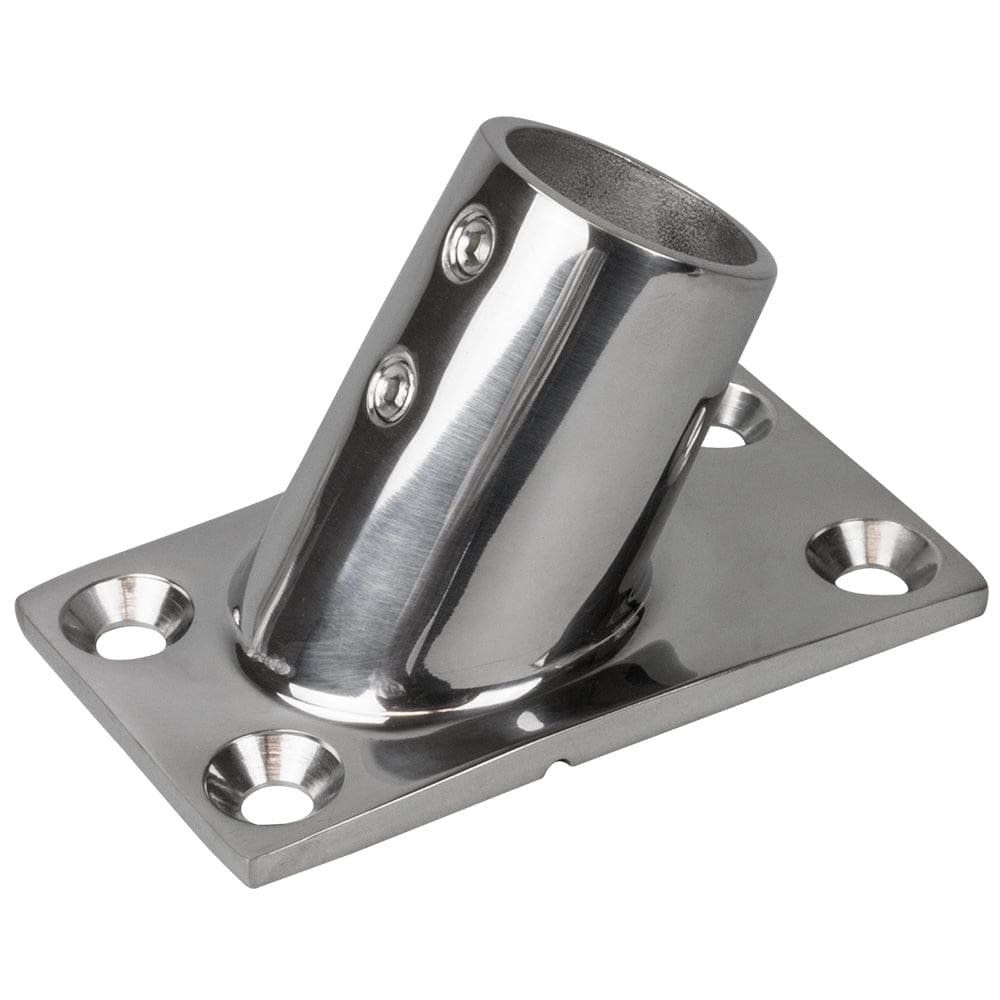 Sea-Dog Rail Base Fitting Rectangular Base 60° 316 Stainless Steel - 1-7/ 8 x 3-1/ 4 - 1 OD - Marine Hardware | Rail Fittings - Sea-Dog