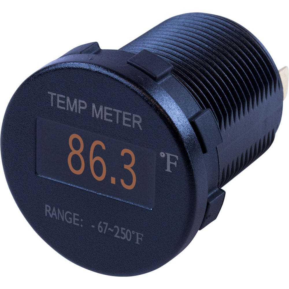 Sea-Dog Round OLED Temperature Meter Fahrenheit w/ 6’ Lead - Electrical | Meters & Monitoring - Sea-Dog