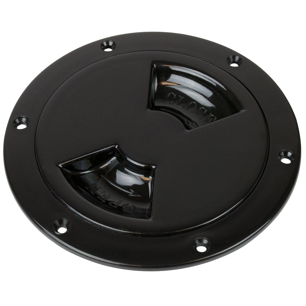 Sea-Dog Smooth Quarter Turn Deck Plate - Black - 4 (Pack of 2) - Marine Hardware | Deck Plates - Sea-Dog