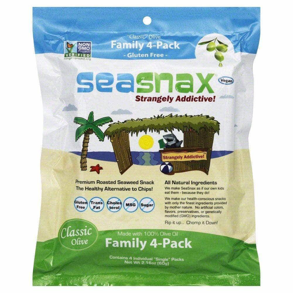 Sea Snax Sea Snax Seaweed Snack Classic Olive Oil Organic Pack of 4, 2.16 oz