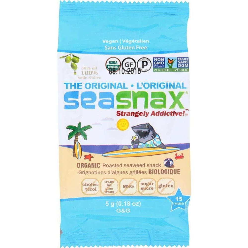 Sea Snax Sea Snax Seaweed Snack Grab and Go Olive Oil Organic, 0.18 oz