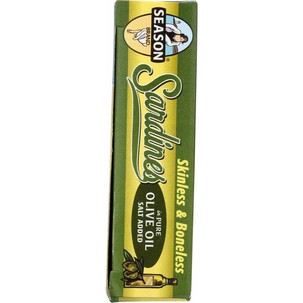 Season Brand Season Brand Skinless and Boneless Imported Sardines in Pure Olive Oil, 3.75 Oz